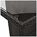 Set da Bistrò da Giardino 11 pz con Cuscini Nero in Polyrattan - Foto miniatura 6