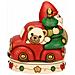 Carillon Gnomo Oliver E Teddy Con Furgoncino In Ceramica, Maxi - Foto miniatura 2