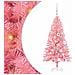 Albero di Natale con 150 LED con supporto Rosa 120 cm PVC - Foto miniatura 1