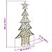 Albero di Natale con 240 LED Bianco caldo 180 cm Rattan - Foto miniatura 8