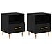 Comodino 2 pcs Nero 40 x 35 x 47,5 cm Legno multistrato - Foto miniatura 1