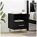 Comodino 2 pcs Nero 40 x 35 x 47,5 cm Legno multistrato - Foto miniatura 2