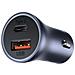 Caricatore Per Auto Accendisigari Quick Charge 40w Con Porte Usb E Usb-c E Cavo Da 1 M, Nero - Foto miniatura 5
