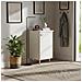 Mobiletto Con Alzatina Bianco | Mobile Multiuso Con Piedini In Metallo E Ripiano Regolabile | Già Assemblato Per Bagno, Lavanderia, Cucina E Ingresso - Foto miniatura 5