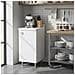Mobiletto Con Alzatina Bianco | Mobile Multiuso Con Piedini In Metallo E Ripiano Regolabile | Già Assemblato Per Bagno, Lavanderia, Cucina E Ingresso - Foto miniatura 4