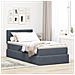 Letto con Contenitore Grigio scuro 90 x 200 cm Velluto - Foto miniatura 2