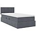 Letto con Contenitore Grigio scuro 90 x 200 cm Velluto - Foto miniatura 5