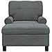 Chaise Lounge con cuscino Grigio scuro 91 x 157 x 91 cm Velluto - Foto miniatura 4