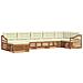 Set divani 7 pcs Naturale e Crema Legno di Acacia Massello - Foto miniatura 1
