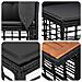 Set Divano da Giardino 11 pz Nero e Grigio scuro polyrattan - Foto miniatura 9