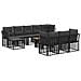 Set Divano da Giardino 11 pz Nero e Grigio scuro polyrattan - Foto miniatura 1