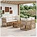 Set Divano da Giardino 6 pz Naturale e Bianco Crema polyrattan - Foto miniatura 4