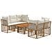 Set Divano da Giardino 6 pz Naturale e Bianco Crema polyrattan - Foto miniatura 1