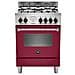 Cucina Elettrica AMN664EVIT 4 Fuochi a Gas Forno Elettrico Multifunzione Classe A Dimensioni 60 x 60 cm Colore Vino Serie Americana - Foto miniatura 1