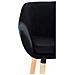 Sgabello Bar Grant In Velluto Sfoderabile I Sedia Alta Cucina In Legno Di Faggio Con Cuscino Removibile I Sgabello Bancone Con Schienale Nero - Foto miniatura 5