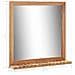 Specchio Da Bagno 60x12x62 Cm In Legno Massello Di Noce - Foto miniatura 7