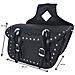 Borsa Bisacce Moto Customo Chopper Borchie Cromate Nero Laterale Destra Mono - Foto miniatura 2