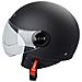 Casco Jet Demi Urban Moto Omologato Ece 22 Visiera Avio Sferica Sonicmoto Nero Opaco M - Foto miniatura 4
