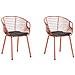 Set Di 2 Sedie In Metallo Color Rame Hoback - Foto miniatura 1