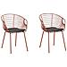 Set Di 2 Sedie In Metallo Color Rame Hoback - Foto miniatura 13