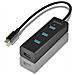 Hue-s2c Hub Di Interfaccia Usb 3.0 [3.1 Gen 1] Type-c 5000 Mbit / s Nero (4x Usb3.0 Charging Hub. Microusb Charging)  - Foto miniatura 1
