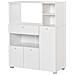 Mobile Cucina Per Microonde Con Armadietti, Mensole E Cassetto, Credenza Moderna In Legno 90x40x120cm Bianco - Foto miniatura 1