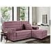 Copridivano Antimacchia Elasticizzato Divano Penisola Angolare Componibile Fantasy 2+3 Bordeaux - Foto miniatura 1