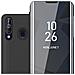 Custodia Compatibile Con Samsung Galaxy A60 / M40 In Tormalina Nera - Clear View Specchio Coperchio Protettivo Con Funzione Di Supporto Protezione A 360 Gradi - Foto miniatura 1