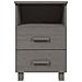 Comodini 2 Pz Grigio Chiaro 40x35x62 Cm In Legno Di Pino - Foto miniatura 2