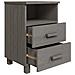 Comodini 2 Pz Grigio Chiaro 40x35x62 Cm In Legno Di Pino - Foto miniatura 5