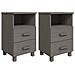 Comodini 2 Pz Grigio Chiaro 40x35x62 Cm In Legno Di Pino - Foto miniatura 1