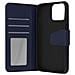Custodia Vera Pelle Per Iphone 13 Pro Portacarte E Supporto Video Blu Scuro - Foto miniatura 1