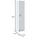 Armadio Multiuso Clearwater, Mobile Ausiliario A 1 Anta, Guardaroba Portascarpe Con Ripiani, Scarpiera Verticale, 37x37h180 Cm, Bianco - Foto miniatura 3