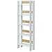 Libreria Haruki, Scaffale Da Ufficio A 5 Ripiani, Mobile Portalibri, Biblioteca, 57x27h170 Cm, Bianco Lucido E Rovere - Foto miniatura 10
