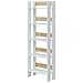 Libreria Haruki, Scaffale Da Ufficio A 5 Ripiani, Mobile Portalibri, Biblioteca, 57x27h170 Cm, Bianco Lucido E Rovere - Foto miniatura 2