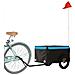 Rimorchio Da Bici Da Carico Nero E Blu 30 Kg In Ferro - Foto miniatura 2