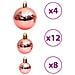 Palline Di Natale 100 Pz Rosa E Rosato 3 / 4 / 6 Cm - Foto miniatura 6