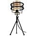 Lampada Da Tavolo Grande Mdl3713 In Ferro Intrecciato Paralume Vetro - Foto miniatura 1