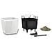 Fioriera Da Tavolo Quadro Ls 21 All-in-one Bianco Lucido - Foto miniatura 2