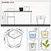 Fioriera Da Tavolo Quadro Ls 21 All-in-one Bianco Lucido - Foto miniatura 5