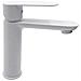 Miscelatore Rubinetto Oceania Lavabo In Ottone Colore Bianco Opaco Con Piletta - Foto miniatura 1