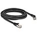 Cavo di rete RJ45 Cat. 8.1 S /FTP maschio da 45° angolato a destra per maschio diritto fino a 40 Gbps 3 m nero - Foto miniatura 1
