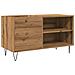 Mobile Porta Dischi Rovere Artigianale 84,5x38x48cm Multistrato - Foto miniatura 2