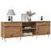 Mobile Porta Tv Rovere Artigianale 150x30x50cm In Truciolato - Foto miniatura 3