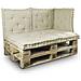 Cuscino Mattonella Per Seduta-schienale Divani Pallet Cuscino Per Bancale 80x120 Tortora - Foto miniatura 1