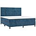 Letto a Molle con Materasso e LED Blu Scuro 160x200 cm - Foto miniatura 3