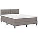 Letto con Rete a Molle con Materasso Tortora 140x200 cm Tessuto - Foto miniatura 3