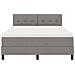 Letto con Rete a Molle con Materasso Tortora 140x200 cm Tessuto - Foto miniatura 8