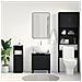 Mobile lavabo bagno  Nero Rovere 58x33x60 cm Legno ingegnerizzato - Foto miniatura 4