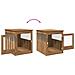 Gabbia Cani Arredamento Rovere Artigianale Legno Multistrato - Foto miniatura 8
